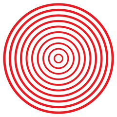 Concentric radial circles, rings design element icon - obrazy, fototapety, plakaty