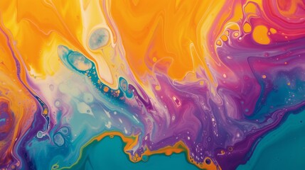 Colorful abstract fluid art painting background