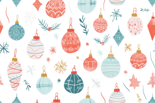 Festive Pastel Christmas Pattern - Powered by Adobe