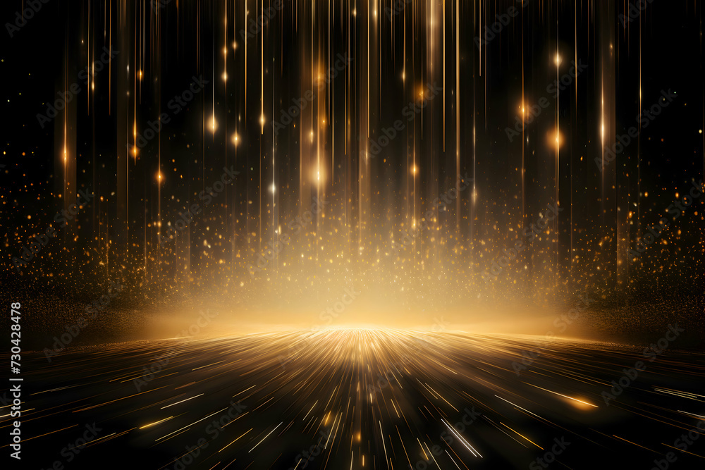 Poster light abstract glowing bokeh light. shining star, sun particles and sparks with lens flare effect on