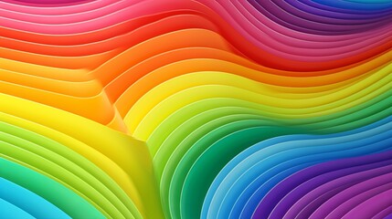 Multicolored Background With Wavy Lines
