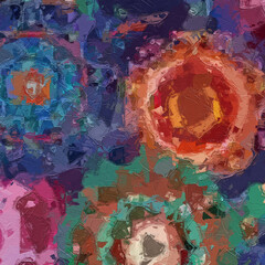 Oil paintings and various flowers, roses, peonies, chrysanthemums, and other beautiful things