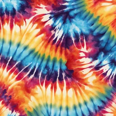 Papier Peint photo Style bohème Batik texture background. Abstract colourful tie dye textile texture background. Retro, hippie and boho style