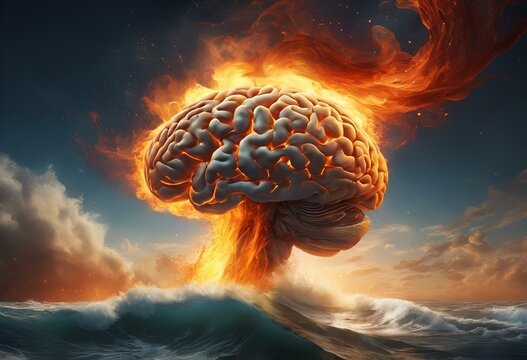 a fire - exploding brain appears to appear like a ship