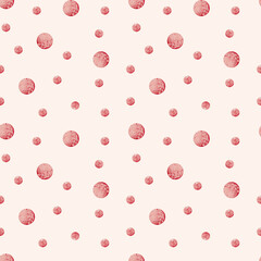 Watercolor seampess pattern with pink drops