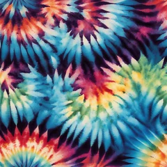 Papier Peint photo Lavable Style bohème Batik texture background. Abstract colourful tie dye textile texture background. Retro, hippie and boho style