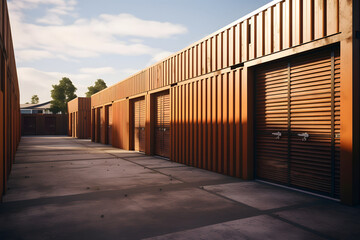 Fototapeta na wymiar Storage unit parking garages, storage garages, rent a storage unit, garage, parking, car storage