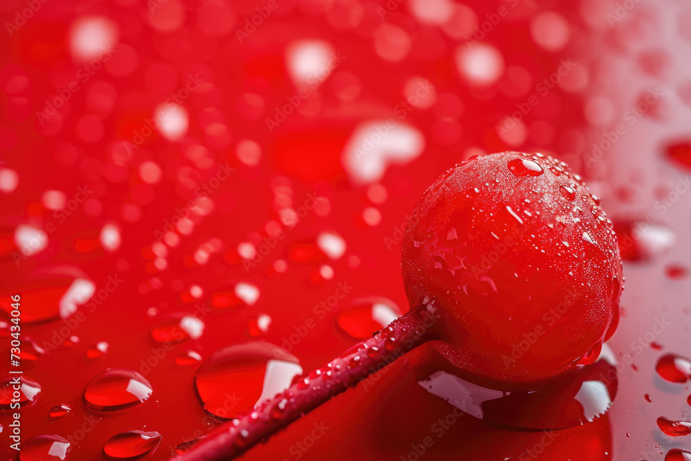 Aufkleber candy with a red color and a hard texture and a professional overlay on the pop