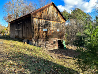 old barn in the field