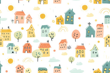 Pastel Morning Seamless Pattern Design