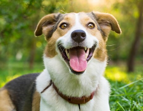 Generated image of a happy smiling dog