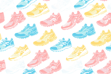 Pastel Toned Sneaker Pattern