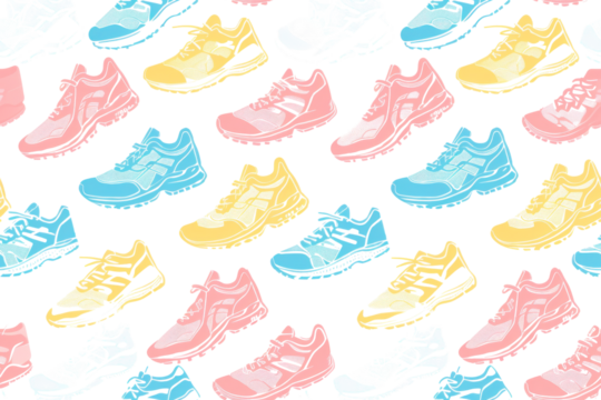 Pastel Toned Sneaker Pattern - Powered by Adobe