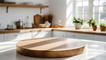 Empty wooden table or wooden desk with tea plantation nature background with green leaves as frame Product display natural background concept