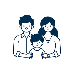 Obraz na płótnie Canvas Family, parents and child icon. Vector illustration.