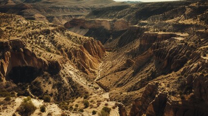 Deep canyon drone ariel view,natural background and wallpaper
