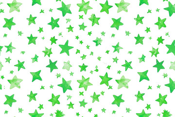 Pastel Star Pattern on Transparent Background