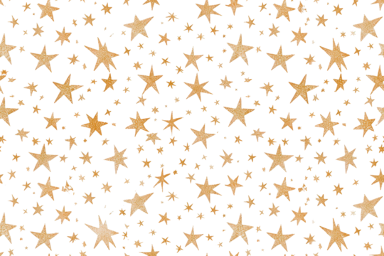 Star Seamless Pastel Pattern on Transparent