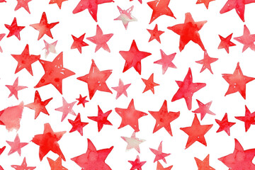 Pastel Star Pattern on Transparent Background