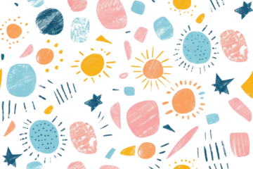 Summer Seamless Pastel Pattern for Design