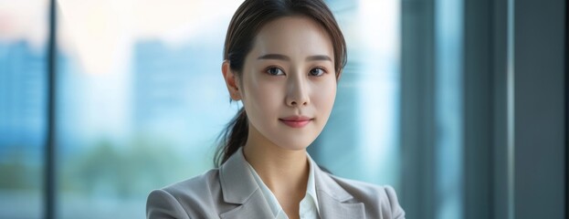 Professional asian business woman Posing in Suit