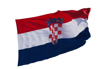 Croatia national flag isolated on white background.
