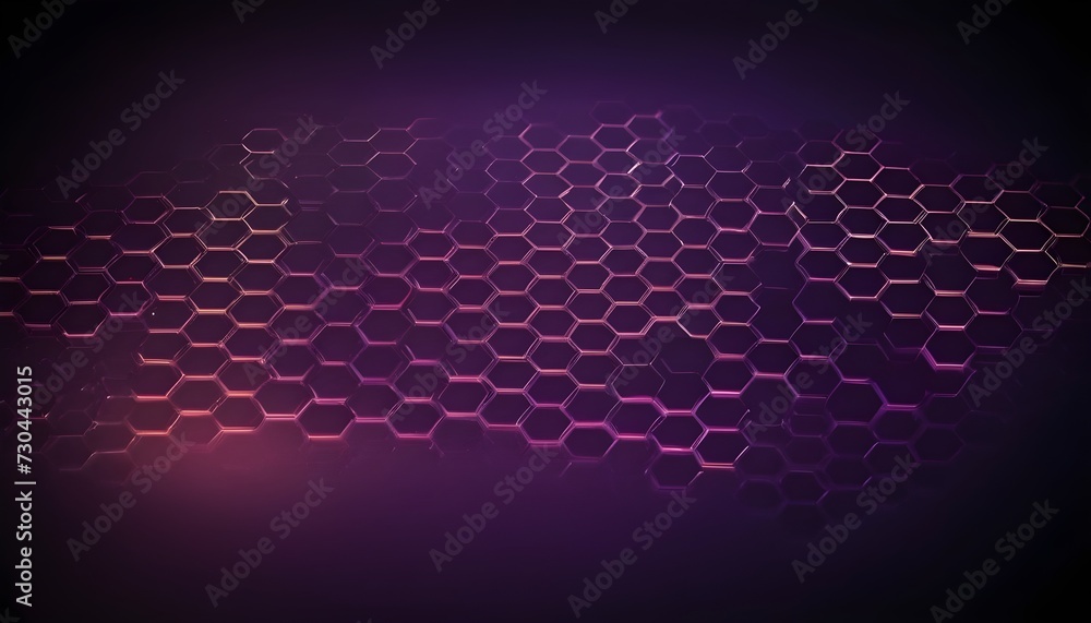 Poster abstract background hexagon pattern with glowing lights