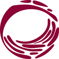 Round frame illustration. Abstract circle frame hand drawing design element