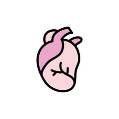 Human heart cartoon 