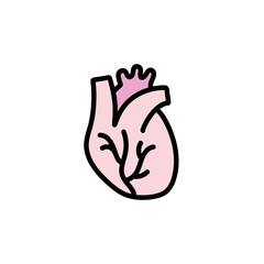 Human heart cartoon 