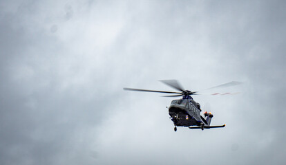 helicopter in flight