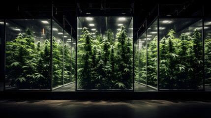 Cannabis plantage, greenhouse, weed farming, cannabis, getting high