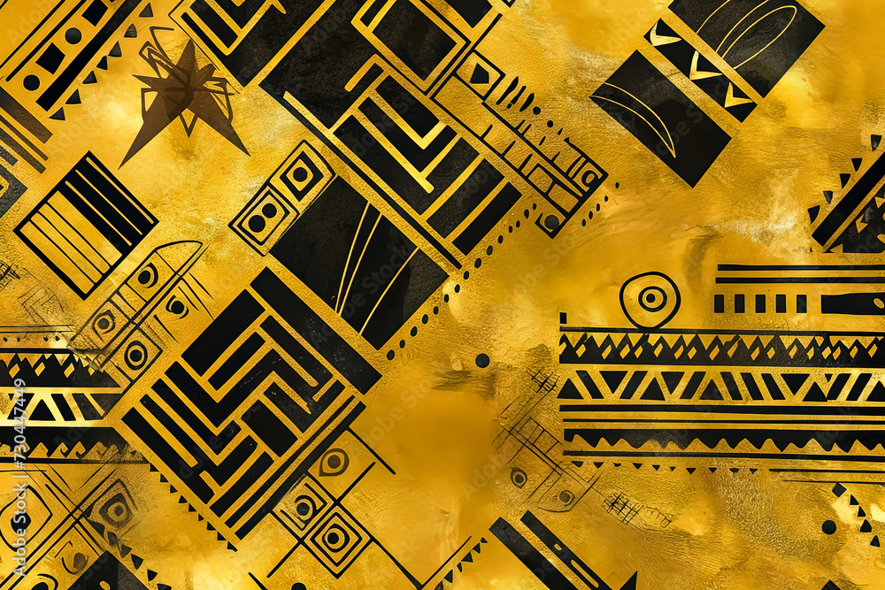 Poster abstract pattern in native african style