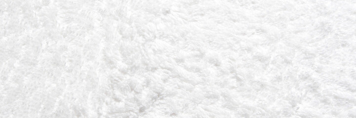 White shower towel texture. Fluffy carpet background. Blank bathroom textile. Warm sweater natural...