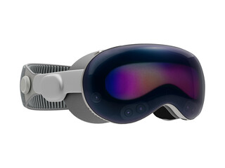 Apple Vision Pro AR Headset, png transparent isolated on white background