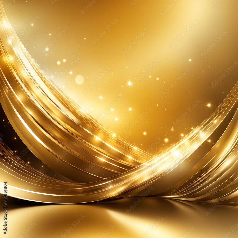 Poster gold texture background,abstract fantasy gold background with light and bokeh effect.