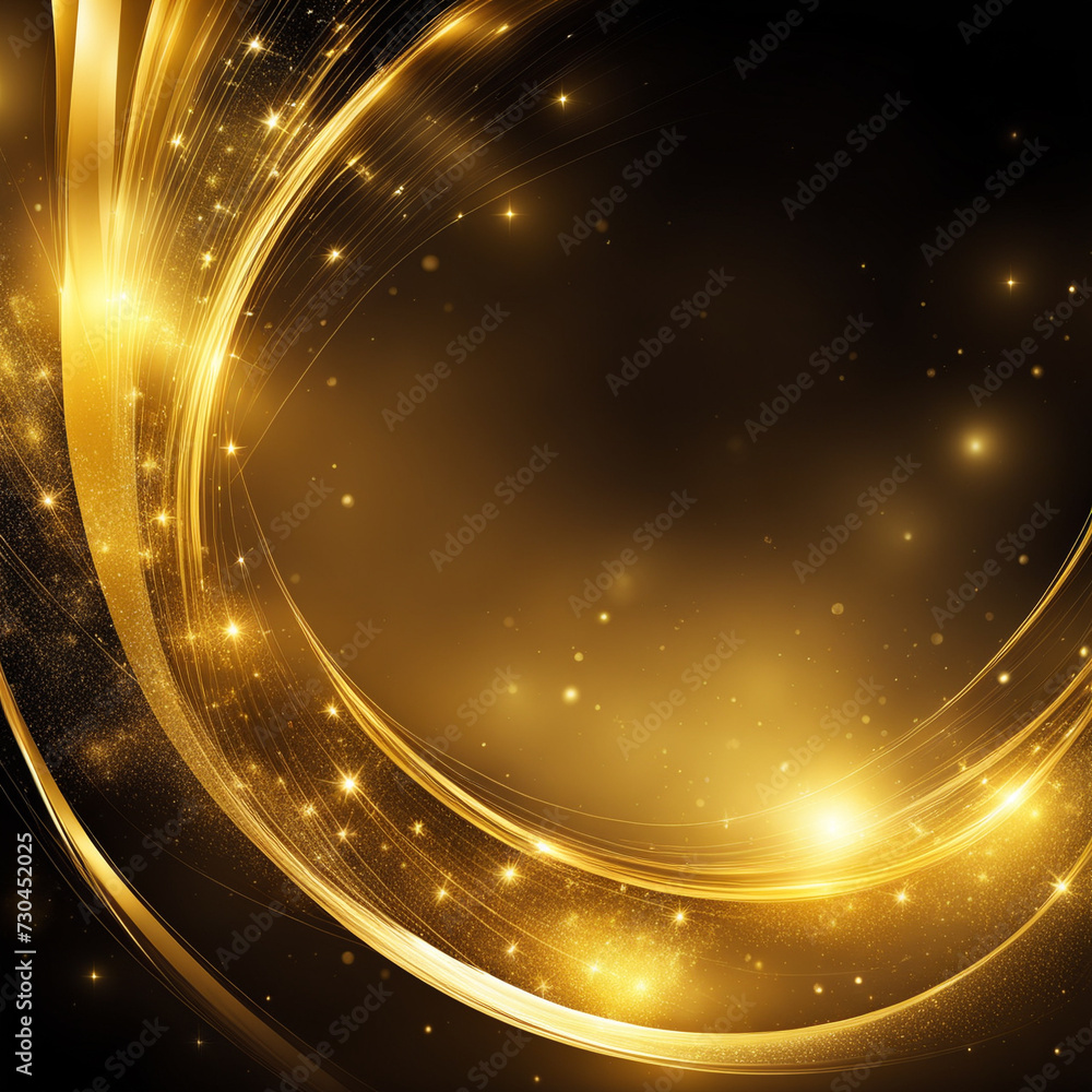 Poster gold texture background,abstract fantasy gold background with light and bokeh effect.
