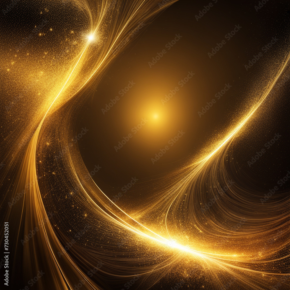 Poster gold texture background,abstract fantasy gold background with light and bokeh effect.