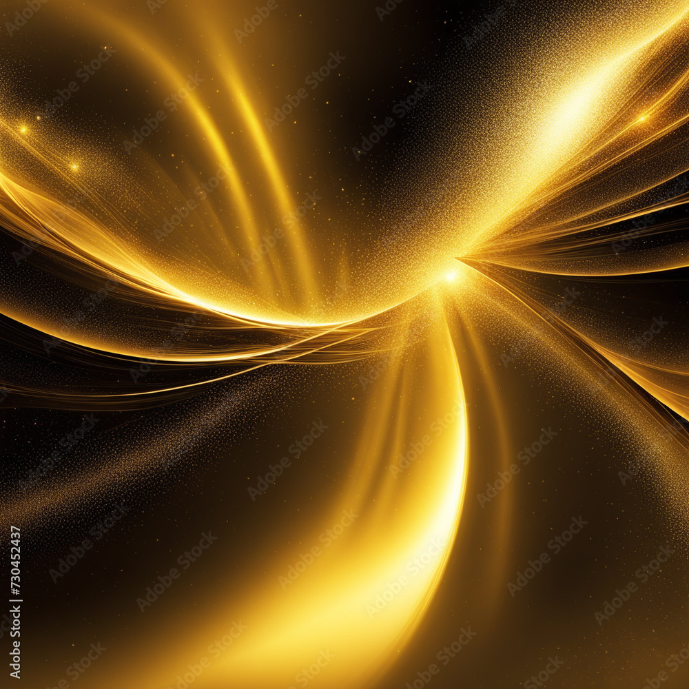 Poster gold texture background,abstract fantasy gold background with light and bokeh effect.