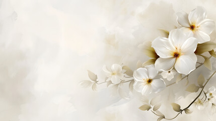 Naklejka na ściany i meble Beautiful flower blossom pale background wallpaper for text and presentations, flower texture, floral design, pale colored background wallpaper for presentation