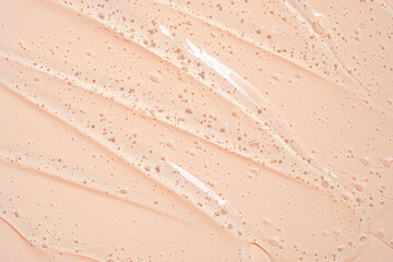 Clear gel serum texture. Liquid skincare cream background.