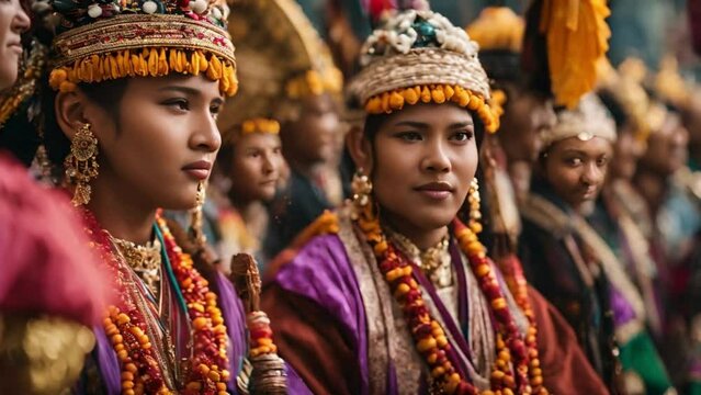 Variety of cultures with vibrant celebrations, customary rites, and distinctive traditions.