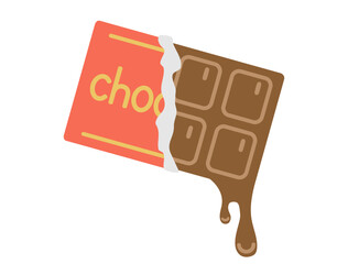 とろけたチョコレートのイラスト