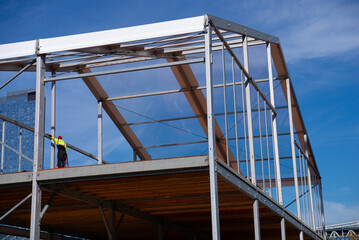 iron frame building steel industry material framework