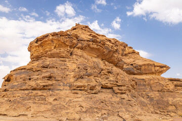 Fototapeta na wymiar Rock formation with petroglyphs at Ob Sinman Mountain.