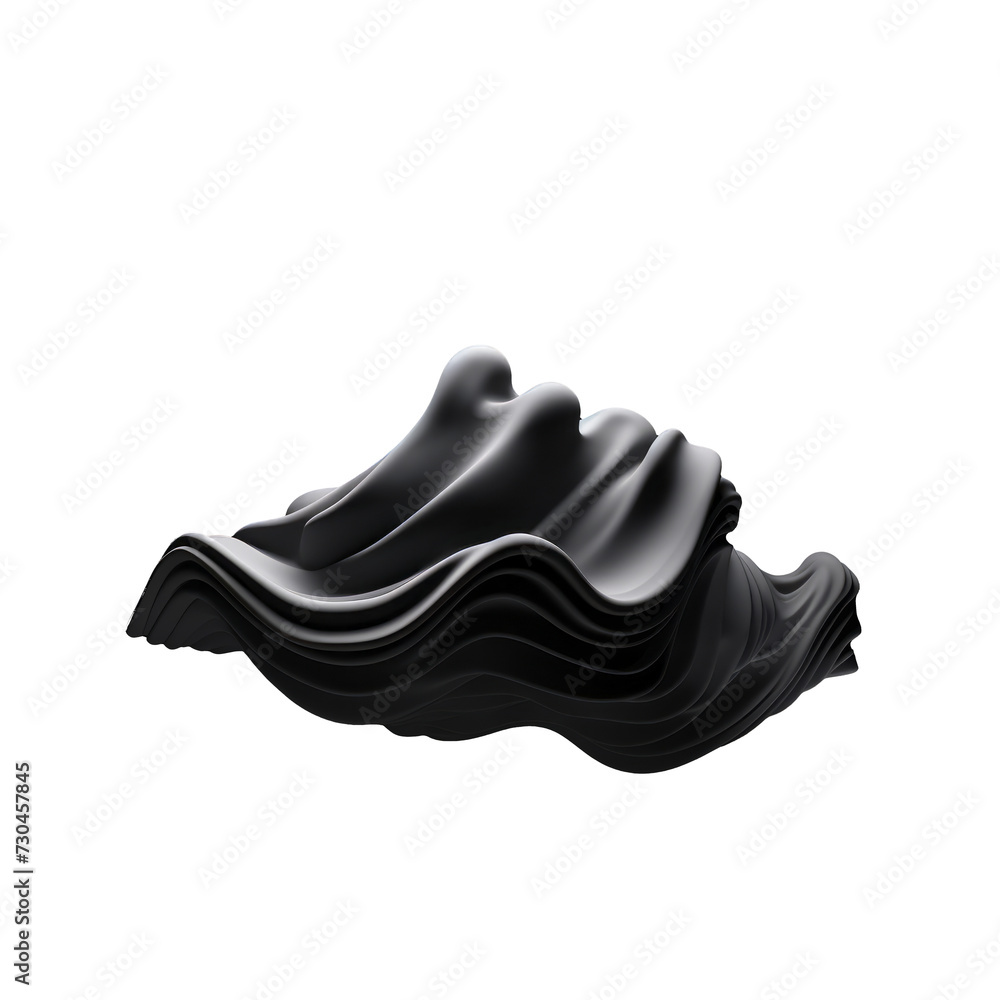 Poster 3d rendered cloud isolated on transparent background - high-resolution png image