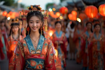 Fototapeta premium the Lantern Festival celebration,