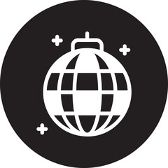 disco ball glyph icon