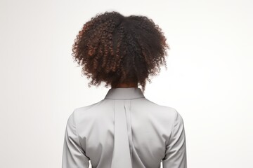 Obraz premium Confident, stylish and attractive young Afro-Black woman exudes happiness professionalism in a stock photo, dressed in business casual attire suitable for the office. Generative AI.