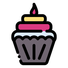 birthday cupcake icon